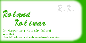 roland kolimar business card