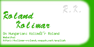 roland kolimar business card